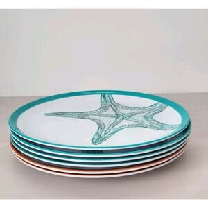 Set of 6 Melamine Outdoor Summer Theme Appetizer/Salad Plates by Jo-Ann Stores